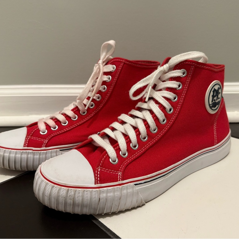P.F. Flyers Red and White Sneakers